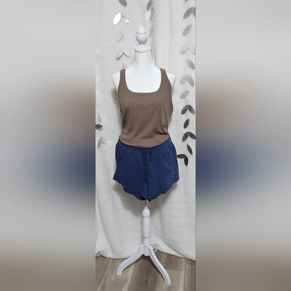 Athletic Works Blue Soft Shorts Size: L(12-14)